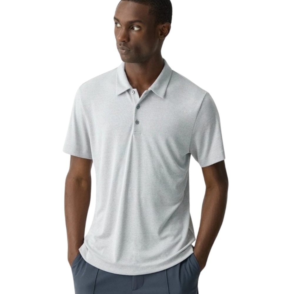 Theory Men's XXL White Anemone Modal Jersey Bron Polo Shirt